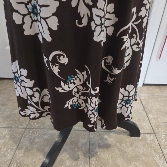 Ruby Rox Vintage Brown Retro Floral Y2k Halter 90's Babydoll Dress. Size L Fairy - Picture 10 of 10